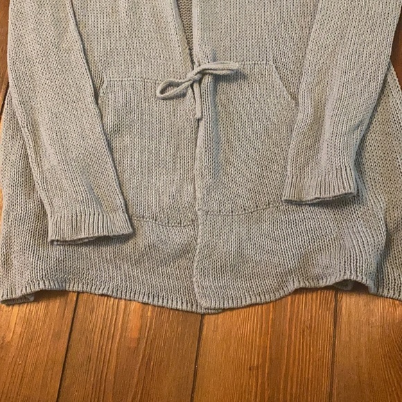 Wooden Ships Knit Tie Front Light Blue Cardigan - Picture 4 of 11